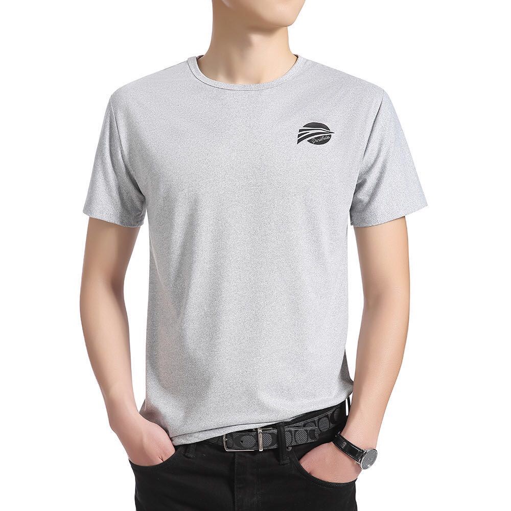 Short-Sleeved Men's T-Shirt Summer Fitness Sports Crewneck Undershirt Undershirt Underwear Specification drawing