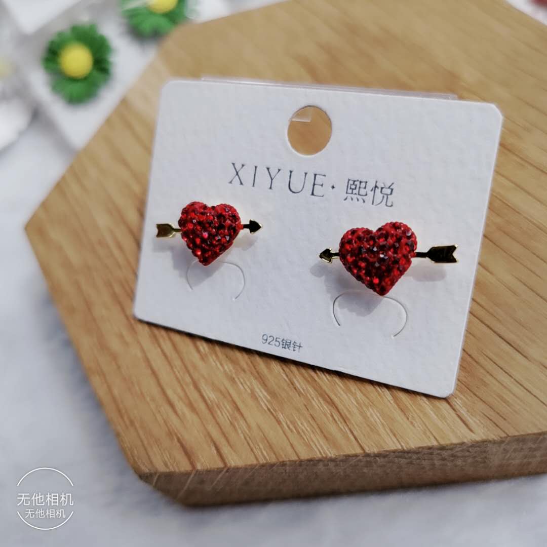 时尚新款银针耳饰一箭穿心耳环气质百搭环保防过敏耳饰产品图