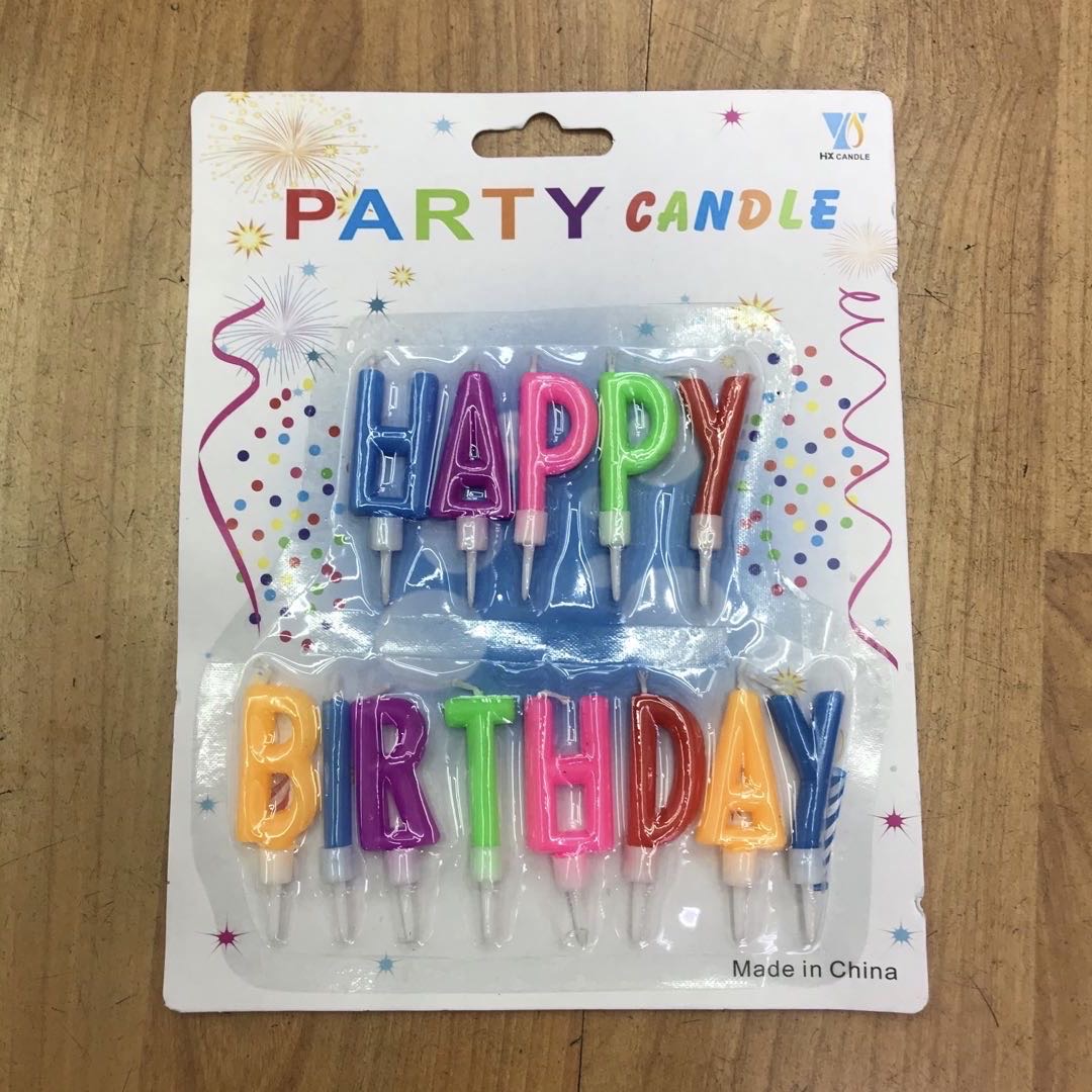 Birthday candles creative cake candles cartoon colored candles colored card candles birthday cake candles