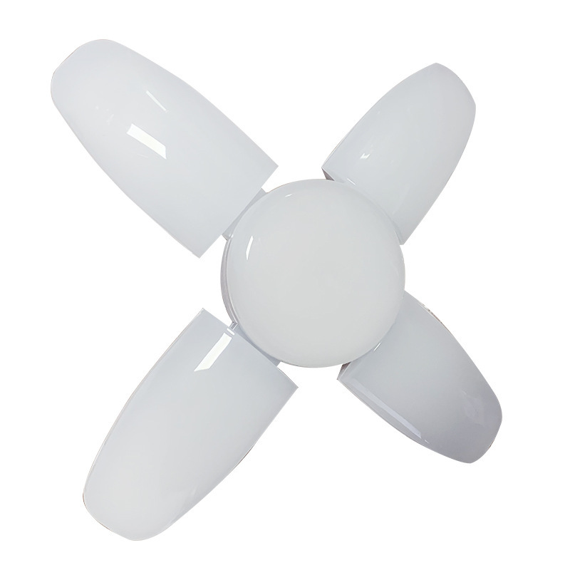 led three-leaf bulb, folding three-leaf flying saucer light, garage light, ultra-bright wide voltage four-leaf folding light details Picture