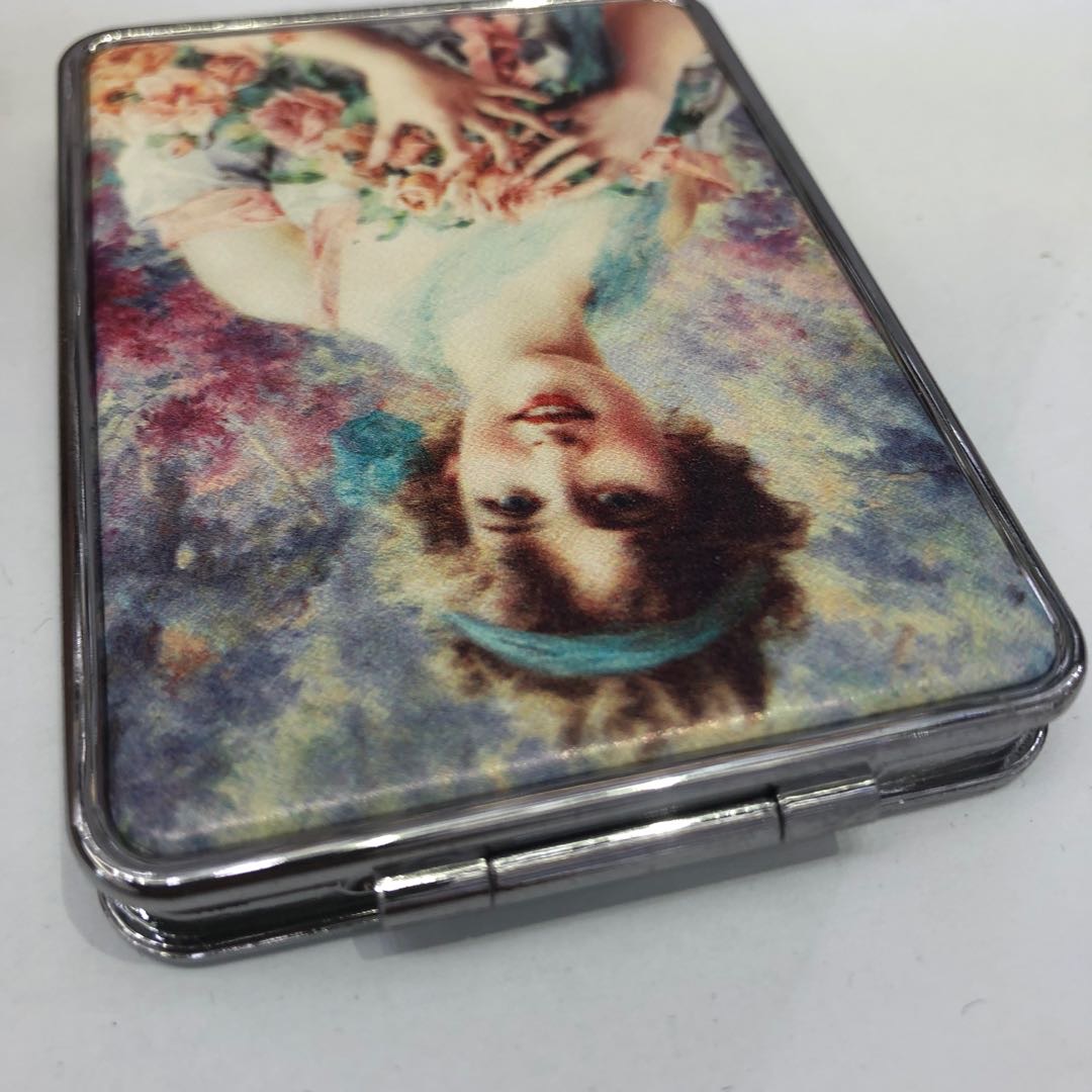 复古女孩小镜子随身化妆镜可爱便携折叠学生镜细节图