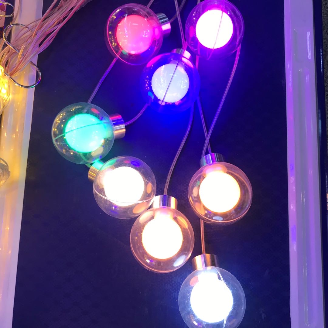 LED color lights, photo walls, flashing lights, string lights, room and bedroom decorative lights, dormitory batteries, round ball light strings details Picture