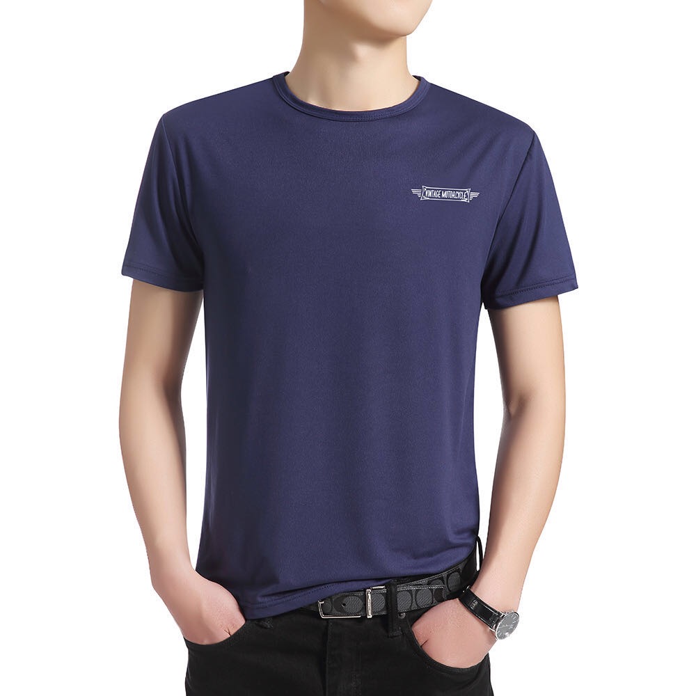 New Men's Letter Pattern T-Shirt Summer Leisure Sports Underwear Undershirt Short Sleeve Top details Picture