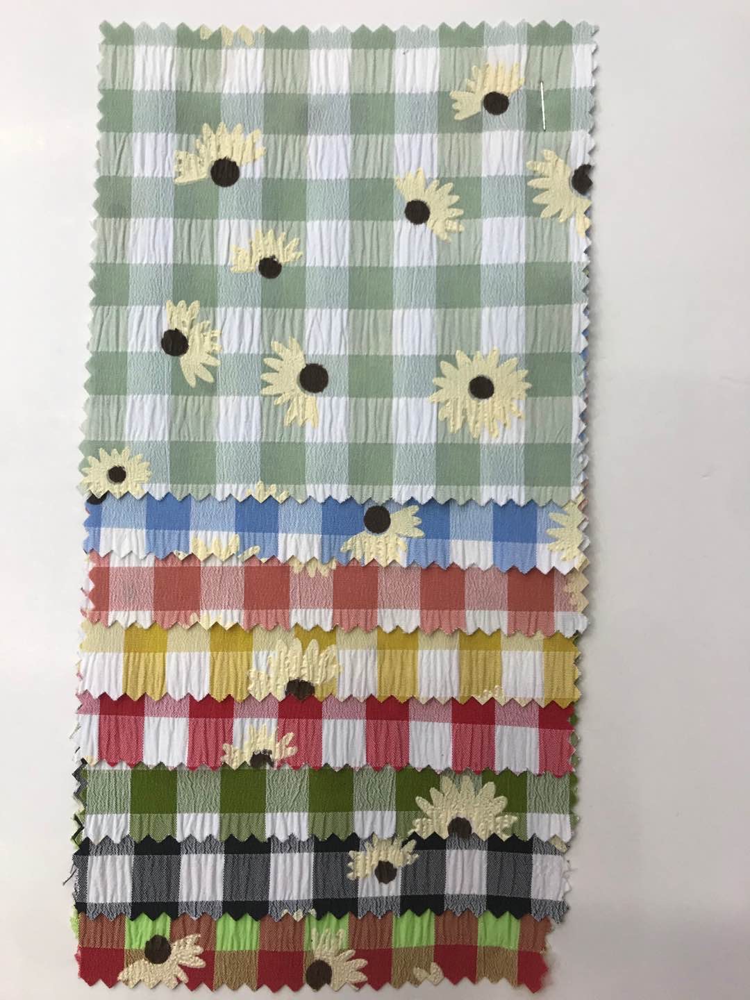 Daisy Bubble Yarn-Dyed Plaid Shirt-Skirt Fabric Handmade Diy Specification drawing