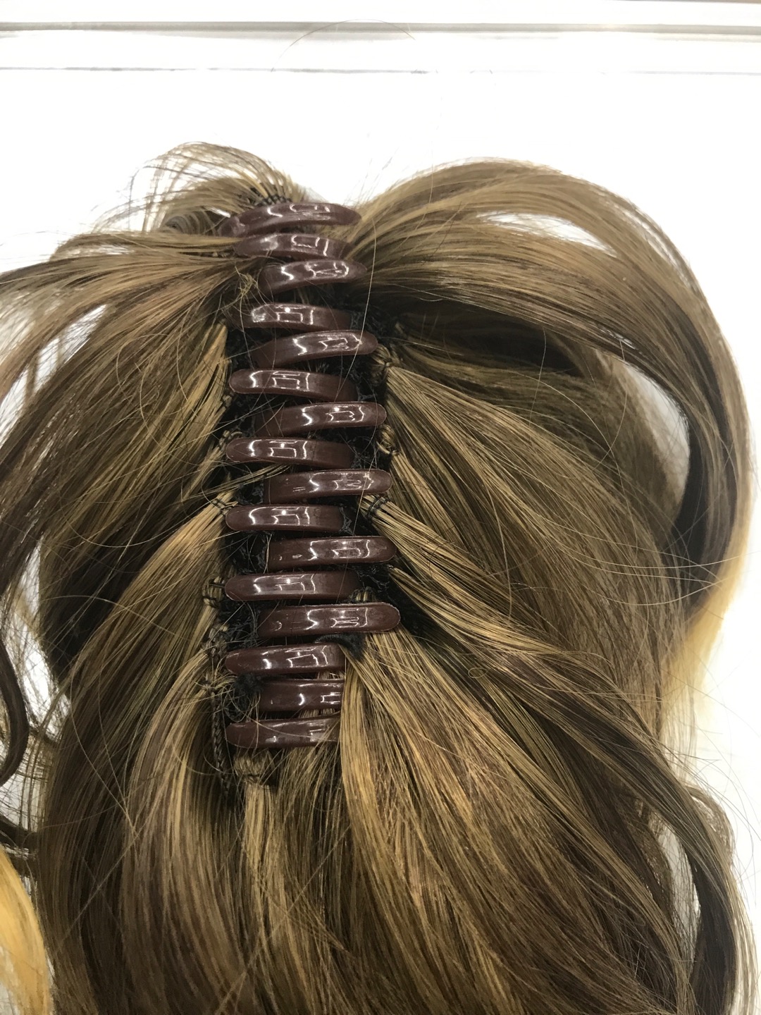 Ponytail Wig Female Fake Braid Curly Net Red Medium Long Grab Clip Natural High Ponytail Perm Ponytail details Picture