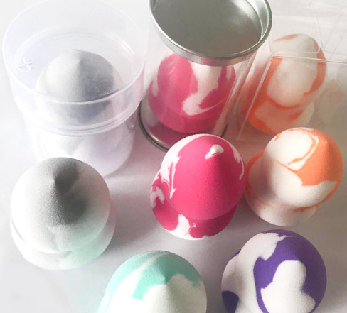 Double Color Gourd Sponge Powder Puff Quality Color Powder Puff 40X60mm Bulk Packaging details Picture