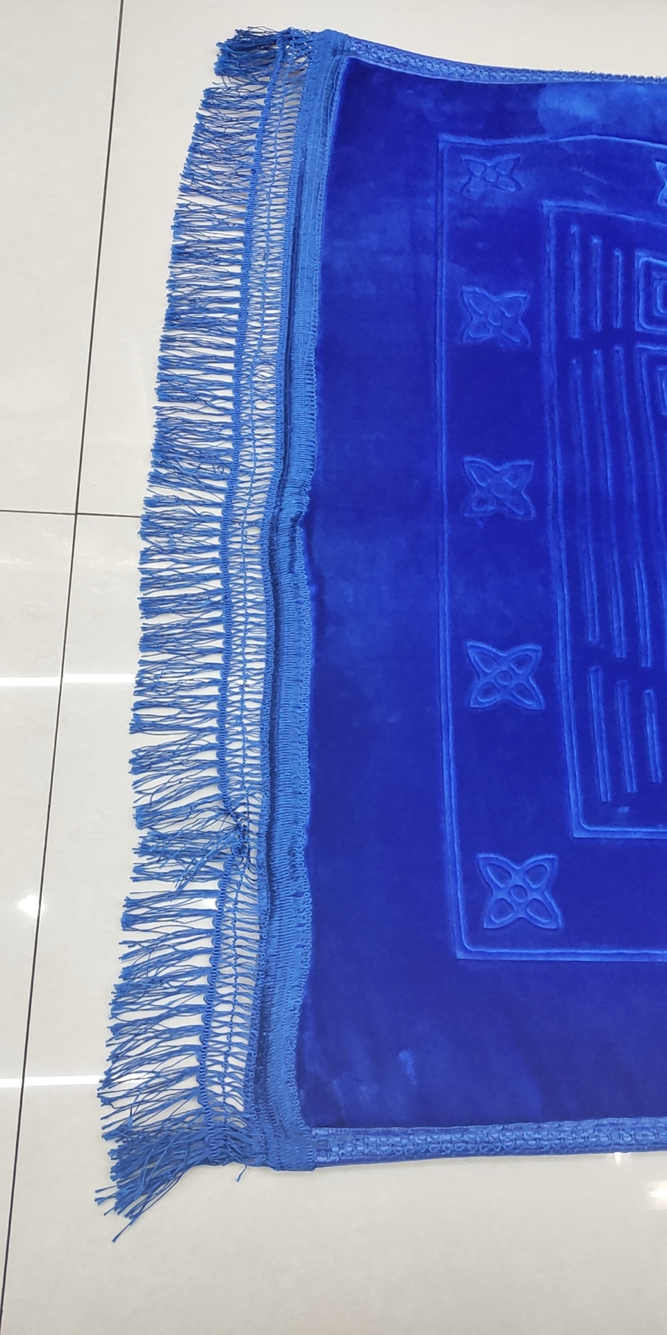纯蓝伊斯兰风格地垫细节图