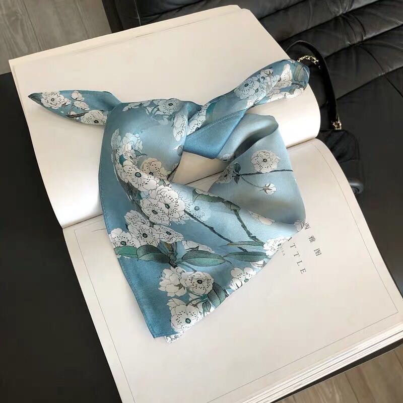Fashion Trend Casual All Match Plum Blossom Pattern Scarf