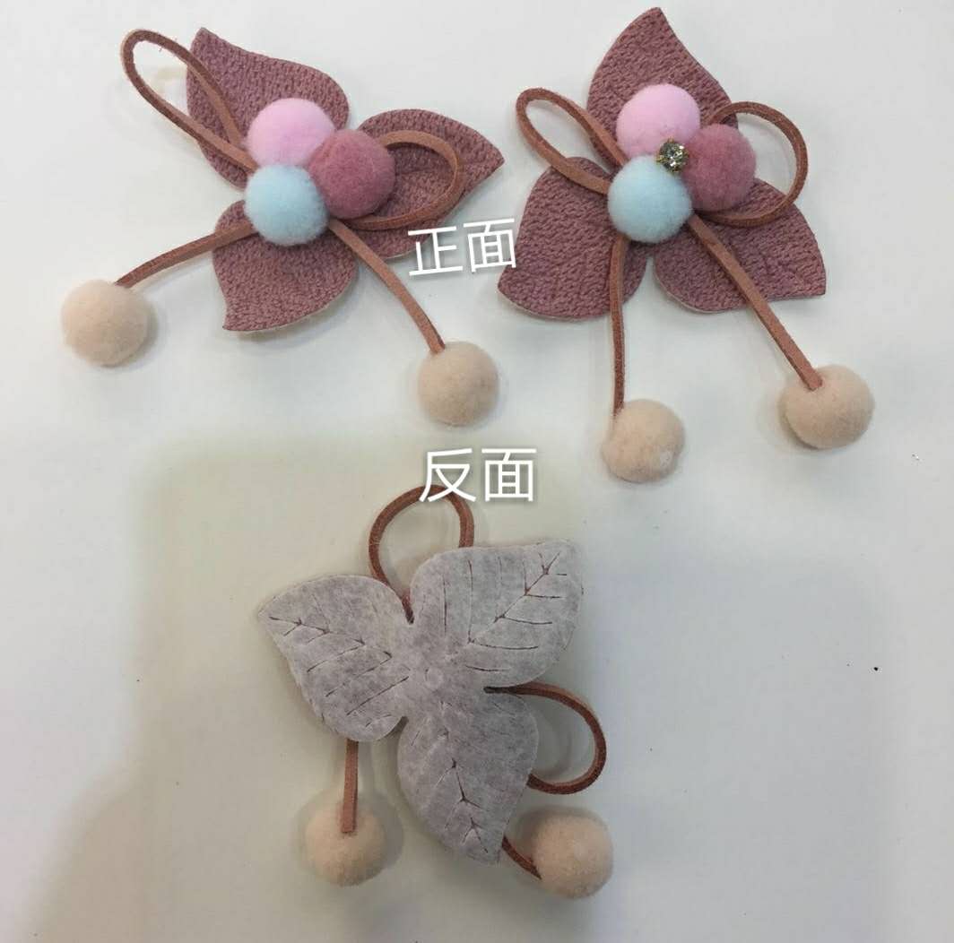 Diy Children's Hair Accessories Handmade Hair Clip Hair Clip Accessories Pu Glitter Love Hair Rope Accessories Specification drawing
