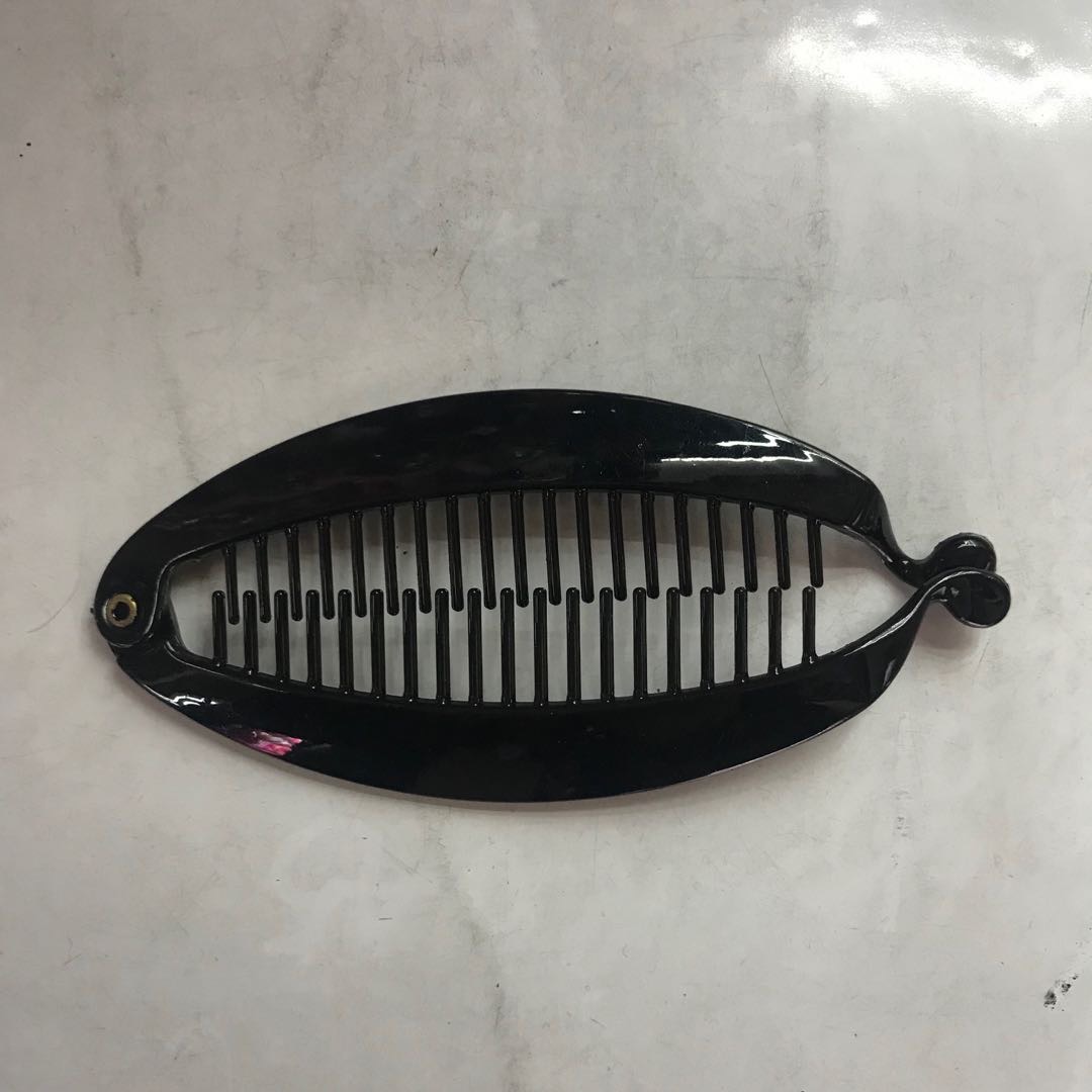 Korean fish clip hairpin horstail clip lentil clip vertical clip large fish clip accessories black DIY base clip