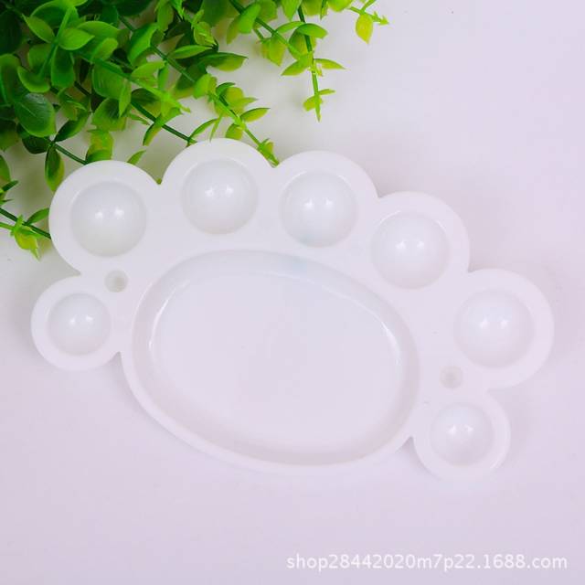 小脚丫调色盘水彩水粉丙烯颜料手指画调色板幼儿园美术涂鸦用品