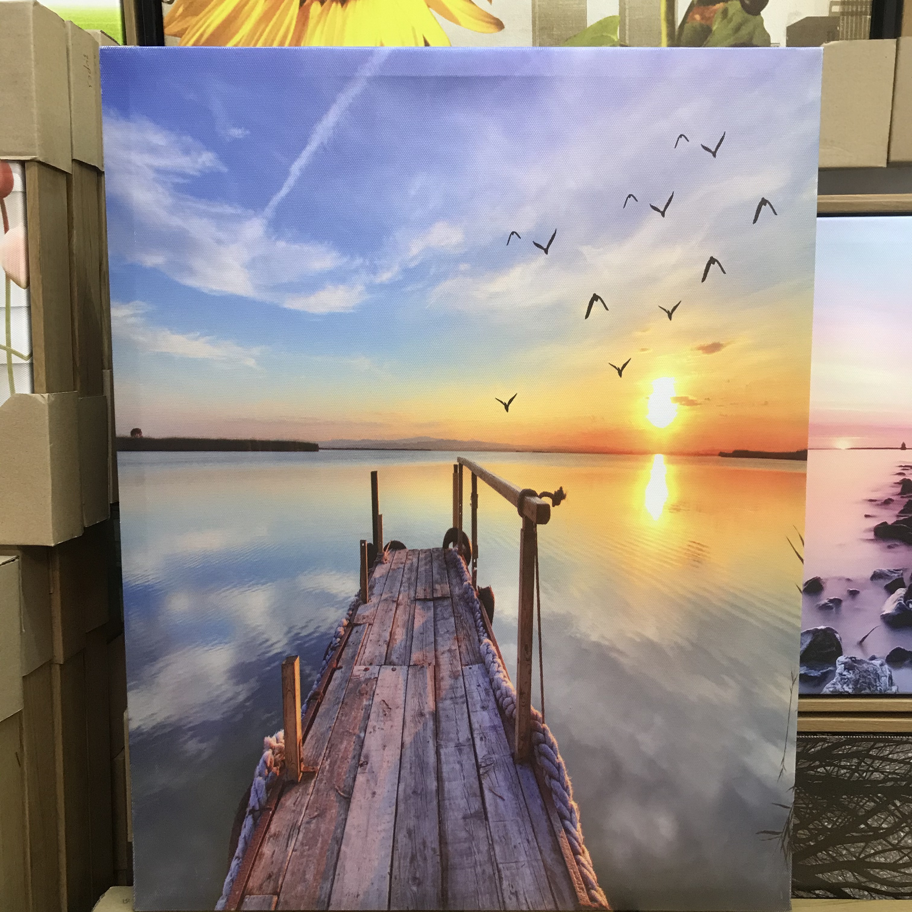现代简约玄关装饰画北欧风格走廊过道壁画入户墙面海景挂画延伸性