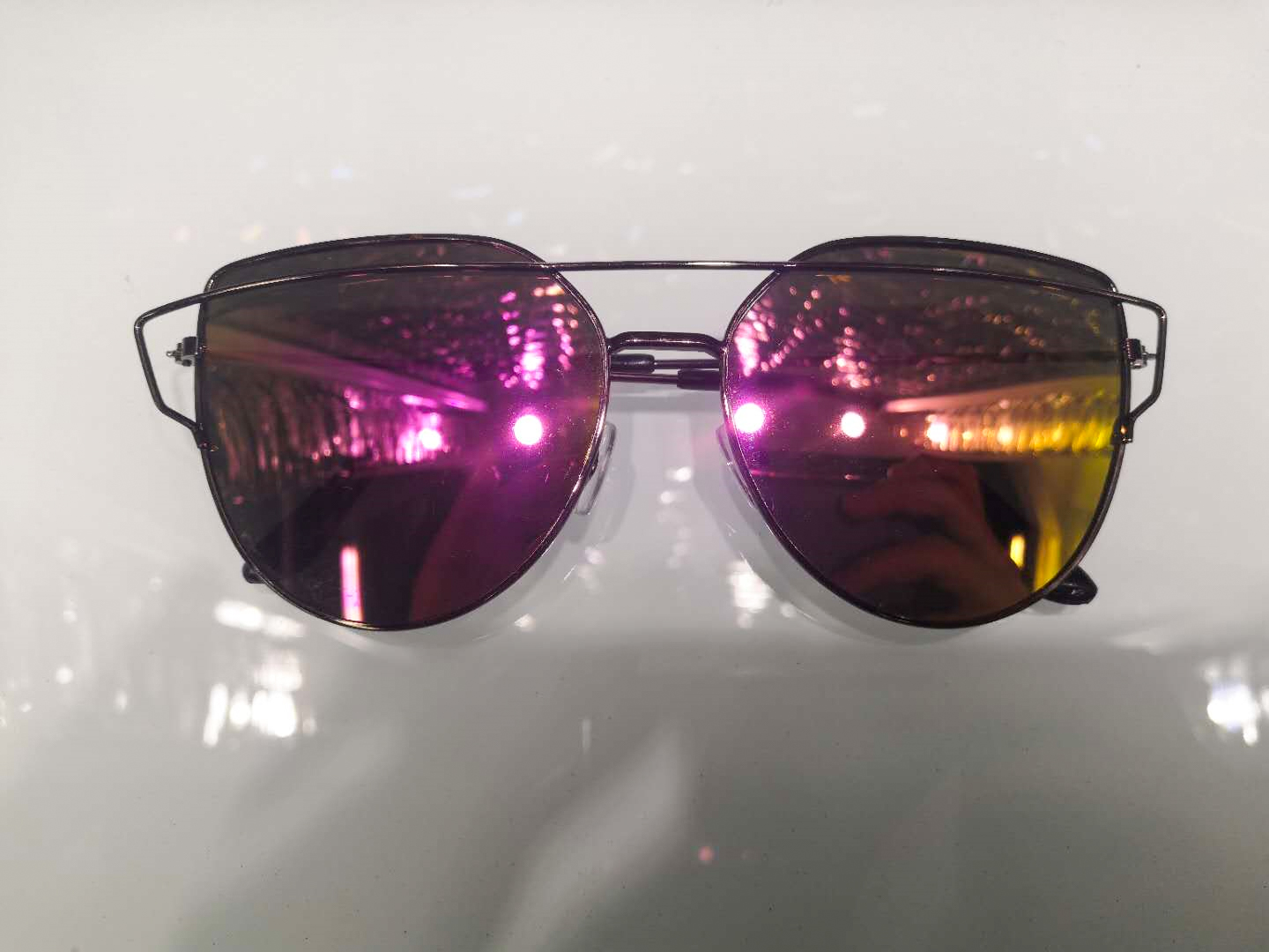 New fashionable large-framed sunglasses, round-framed sunglasses, polarized glasses, Korean version, trendy and trendy, high-end metal 15