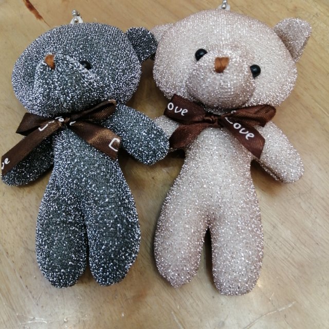 Children's toys, bright silk bear toys, plush figurines, wholesale plush toys