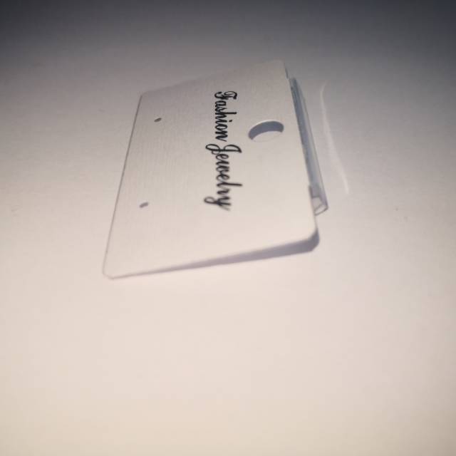 Factory direct sales of plastic-backed paper card jewelry packaging, custom earrings, card paper tags, white two-hole details Picture