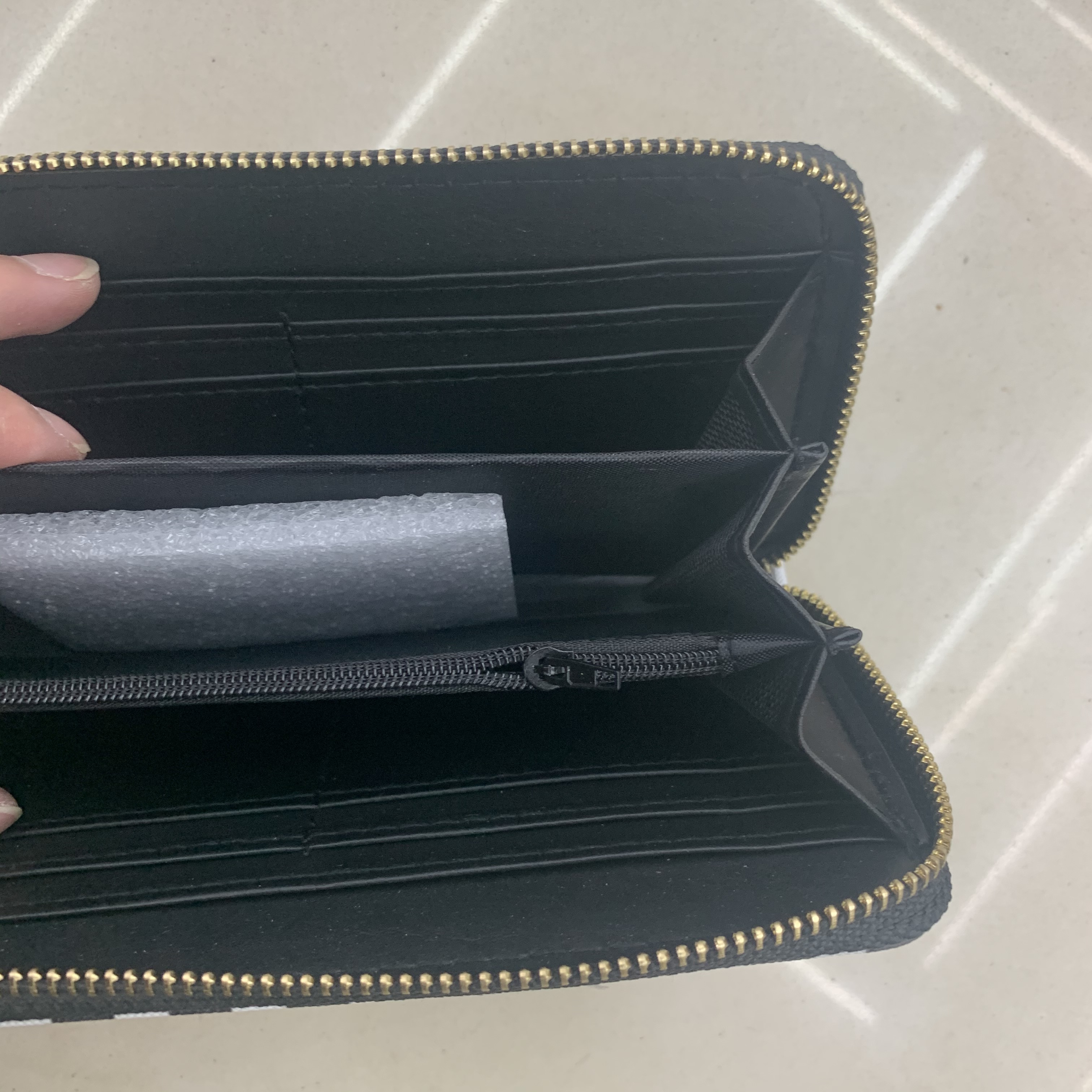 Korean Version Of Flamingos Three Fold New Fashion Women Pu Leather Women's Folding Simple Small Change Wallet Women Long Specification drawing