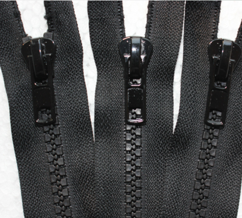 厂家直销8号树脂闭尾口袋拉链羽绒服现货