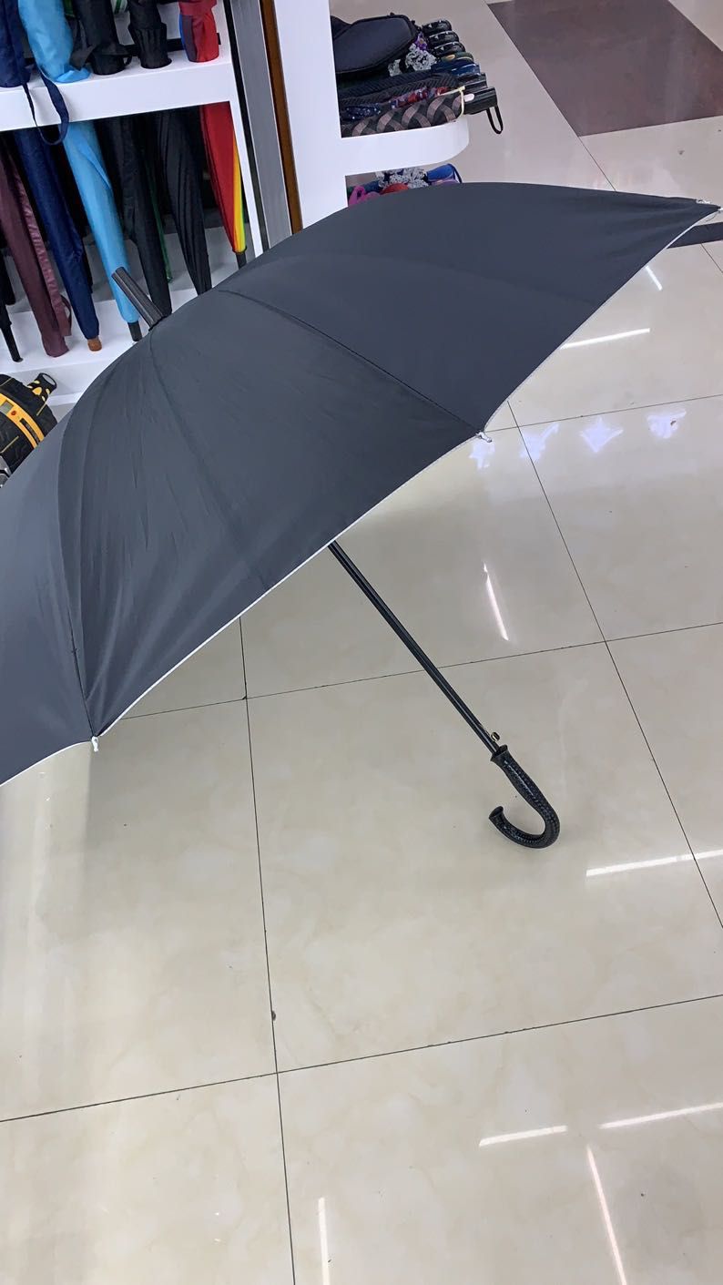 70CM10片银胶直杆长伞产品图
