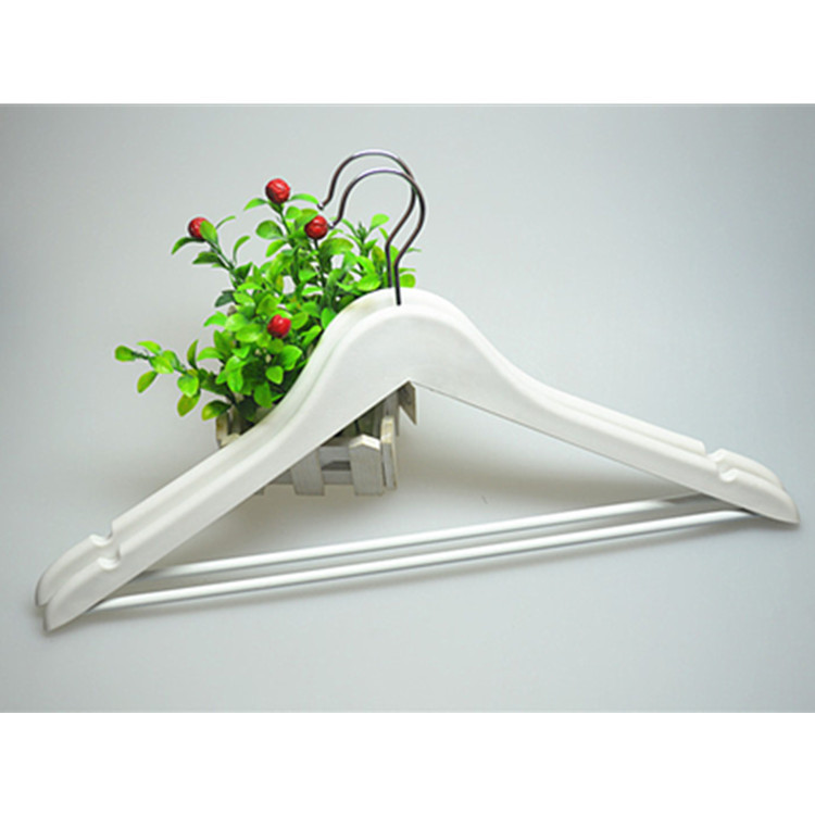 Spot white curved imitation wood hangers solid plastic hangers excellent display hangers thumbnail