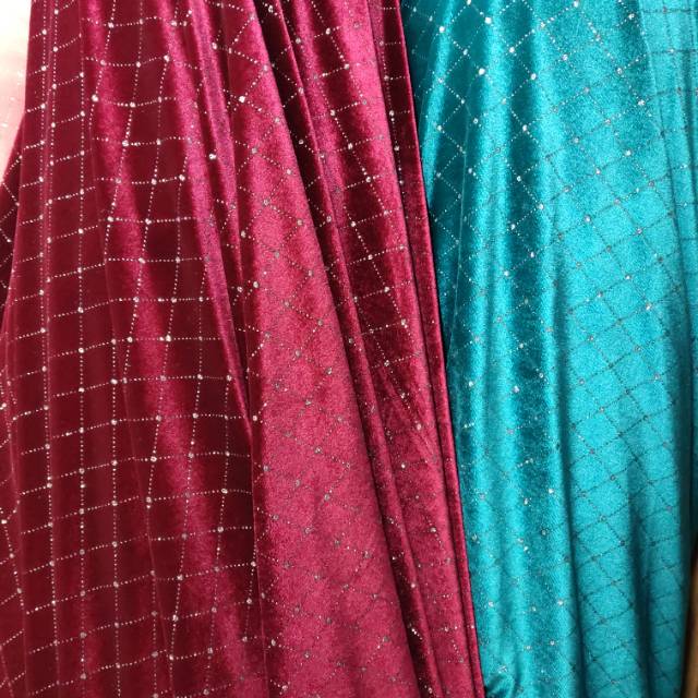 Checkered velvet fabric for jewelry, headwear, clothing and handicrafts