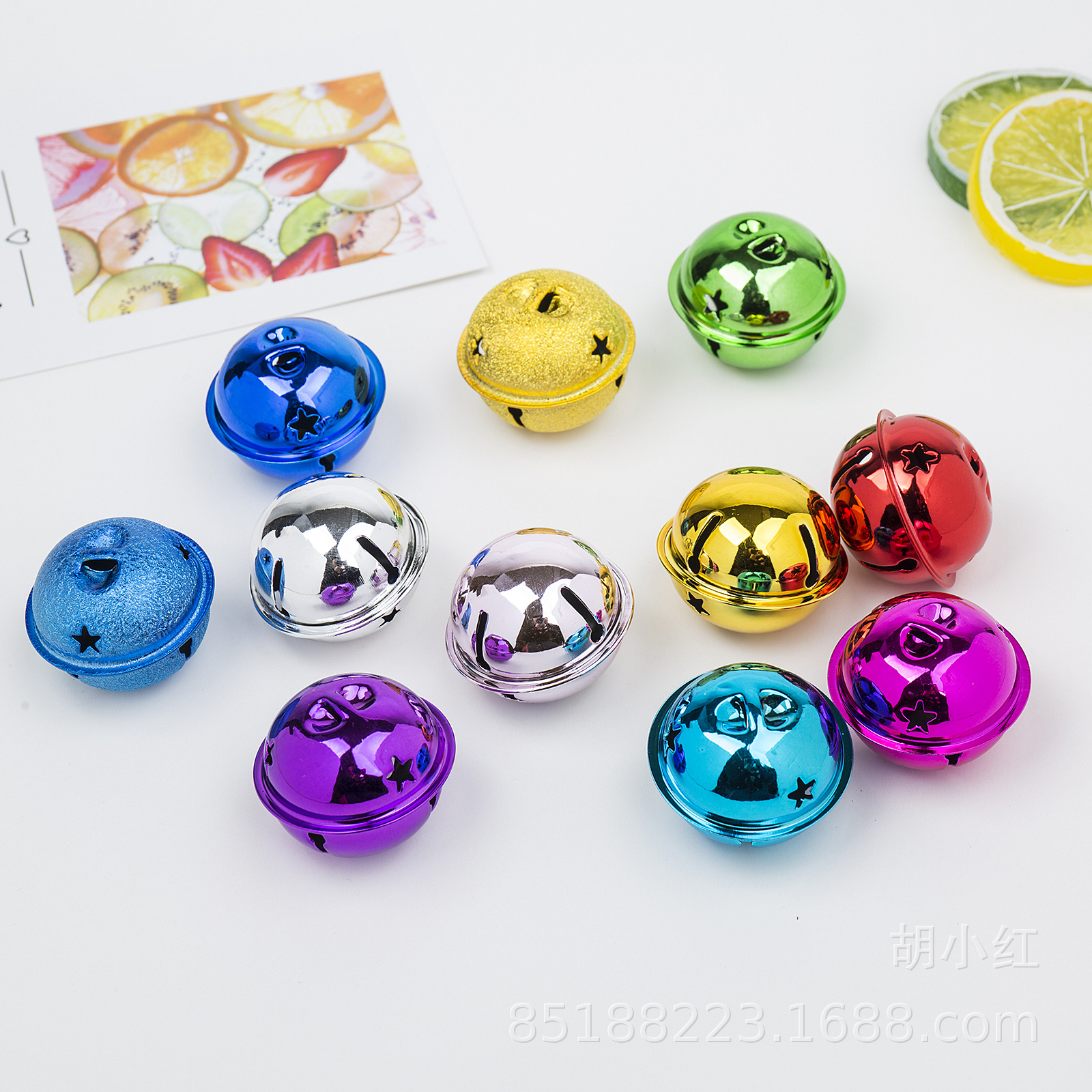 Manufacturers direct various specifications five star bell metal color vacuum plated Diy ornaments pendant chain package accessories thumbnail