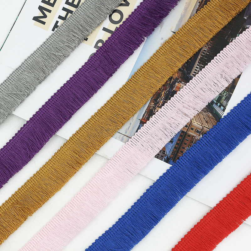 Colorful polyester lace earrings, clothing cushions, tassels and accessories