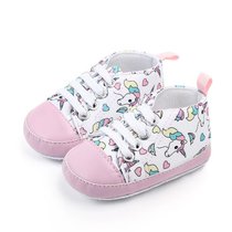 Versatile shoes for men and women soft-soled casual shoes cartoon canvas shoes 0-1 year old infant toddler shoes
