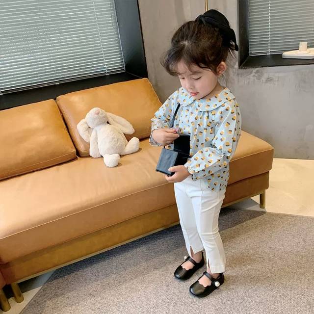 女童春装长袖衬衫小女孩儿童碎花衬衣洋气宝宝春秋款上衣潮童装细节图