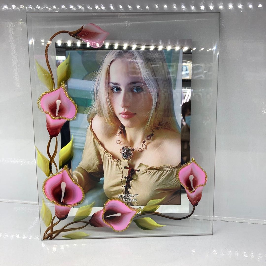 东航工艺摆件礼品礼物东航工艺摆件礼品礼物牵牛花玻璃相框家居装饰工艺摆件节日礼品