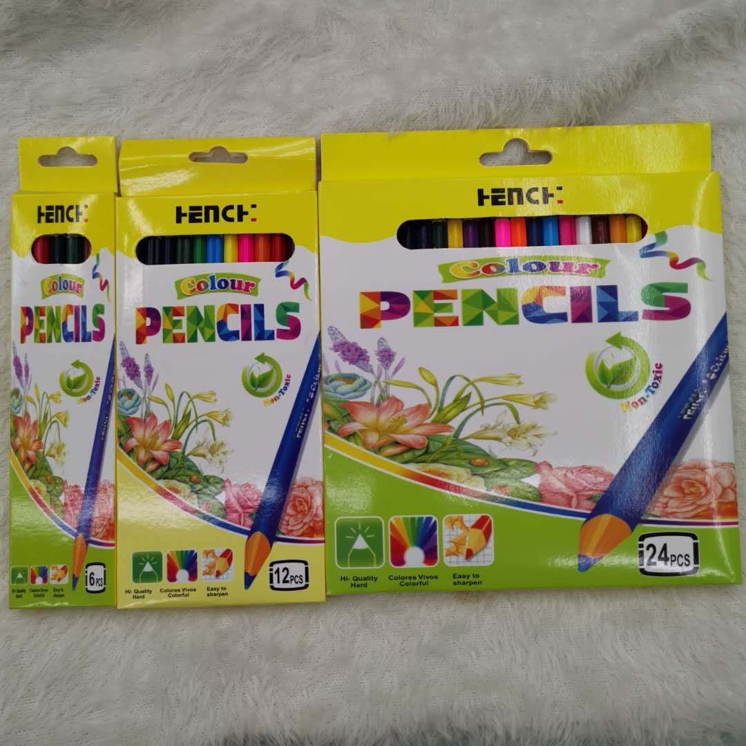 Hengchuang Color Pen Water-Soluble Color Lead Roller Curtain Set Write Continuous Hex Bar