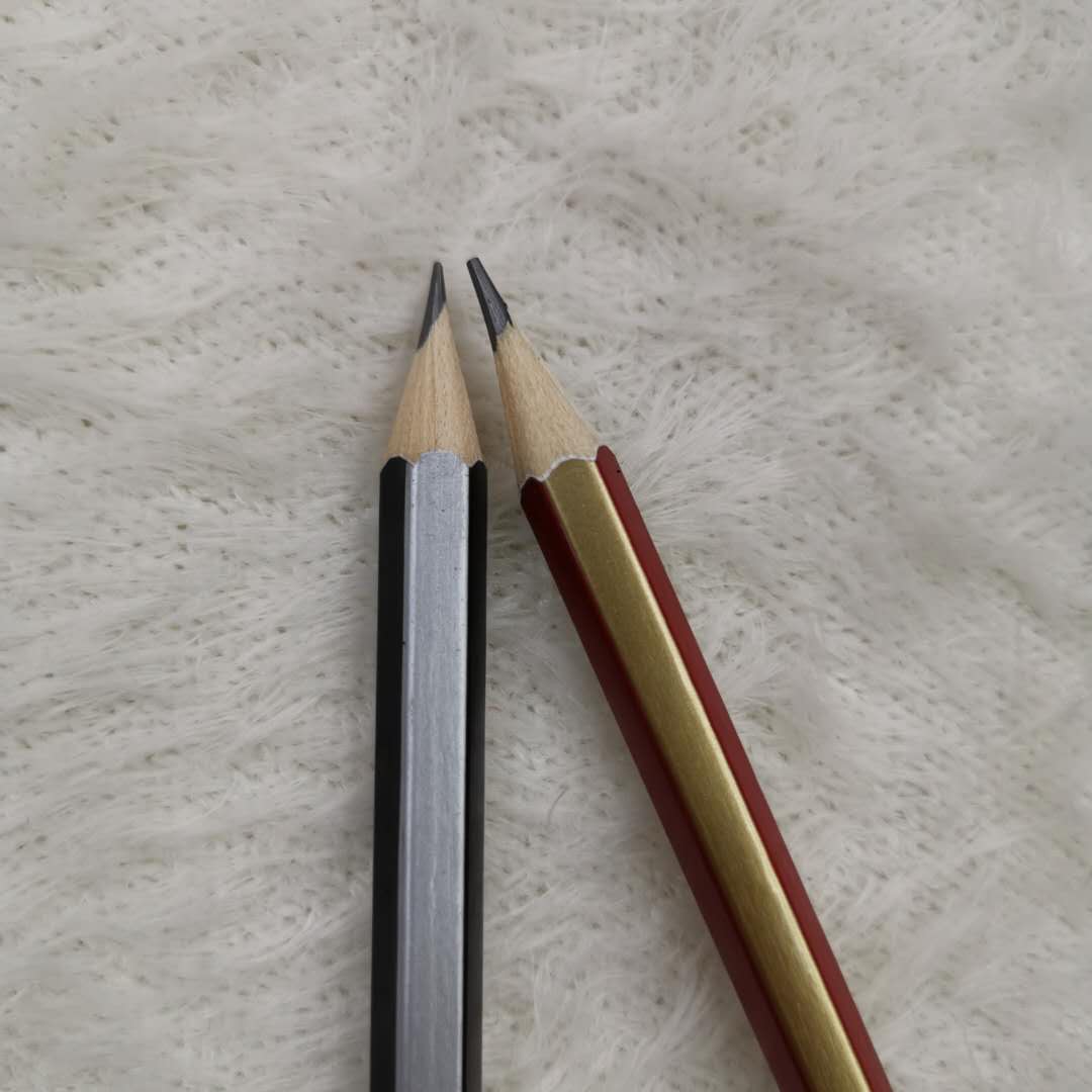 Red And Black Drawn Hb Pencil Water Soluble Color Lead Roller Curtain Set With Continuous Hex Bar details Picture
