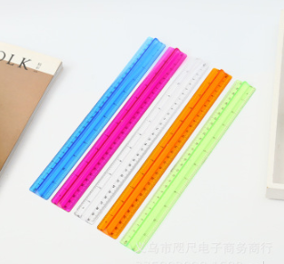彬斌学生文具批发塑料尺子30cmPVC尺广告透明直尺