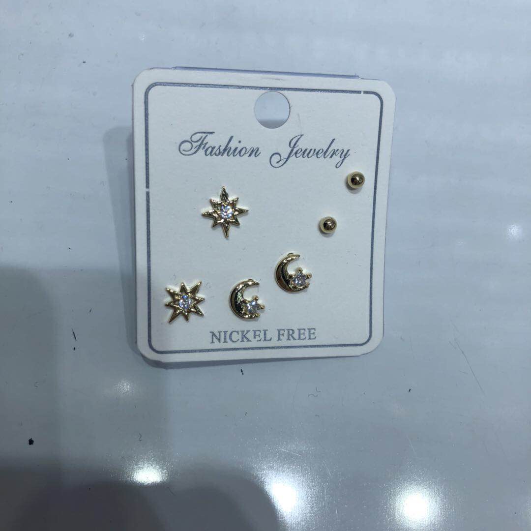 Factory direct sales of copper inlaid zircon AB style stud jewelry details Picture