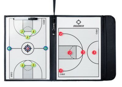 篮球战术板磁铁pu材质可折叠公文包式运动训练教练战术指挥板