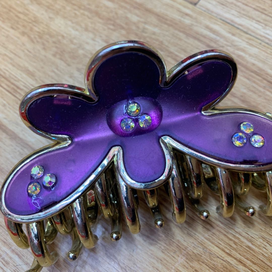Floral Diamond Grab Clip Bath Clip Bangs Clip Headpiece Clip Specification drawing