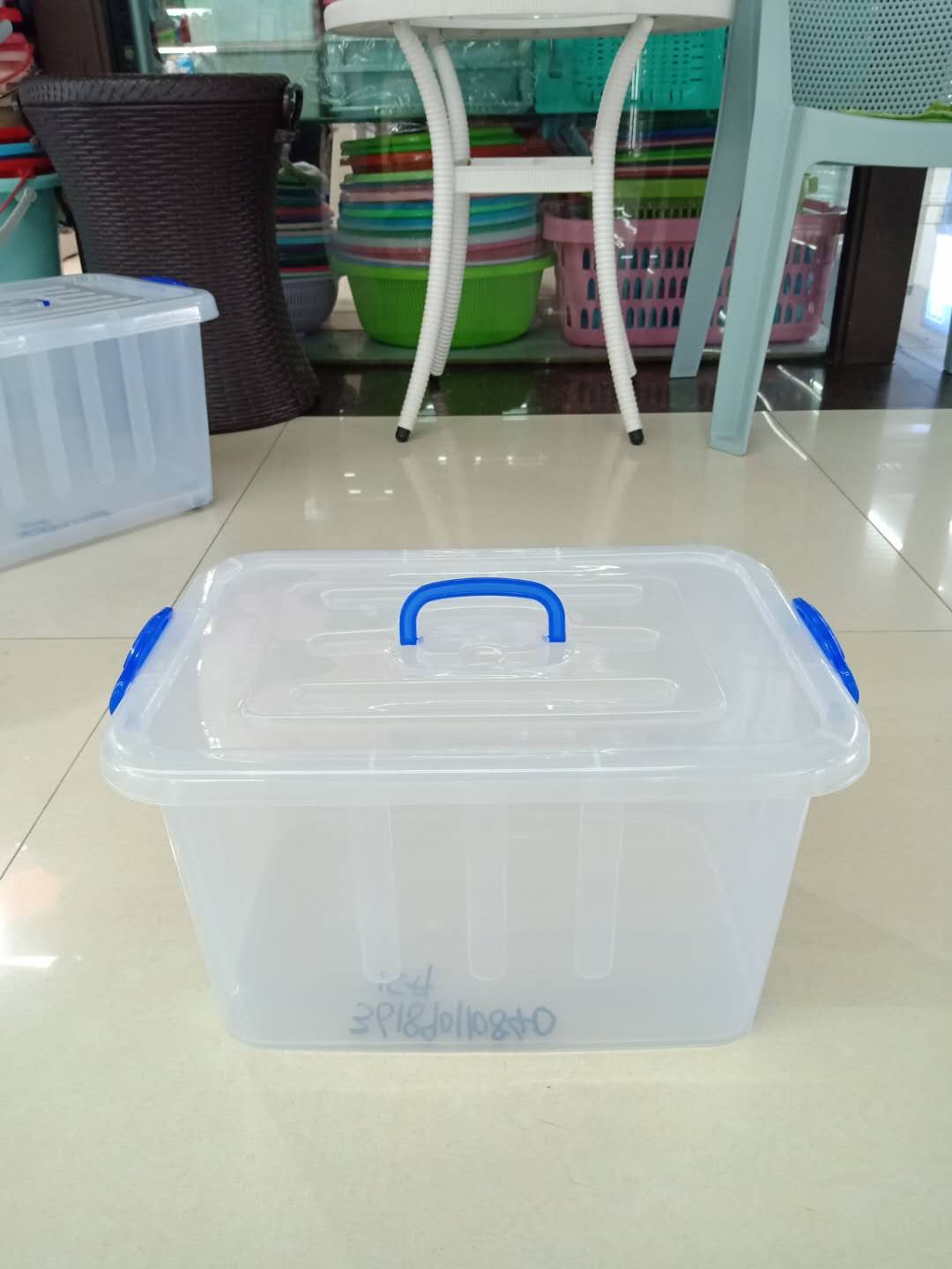 Dongying Plastic Industry 7L Storage Box Compact Portable Storage Specification drawing