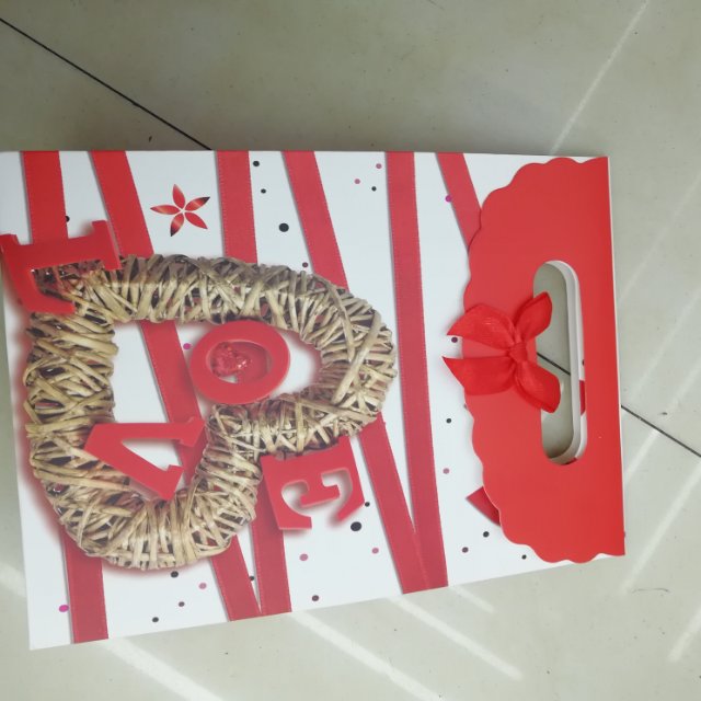 翻盖礼品袋红色手提袋