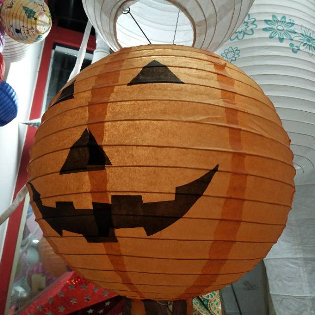 万圣节南瓜灯南瓜桶鬼脸图案 手提南瓜袋装饰道具 鬼脸图案鬼节