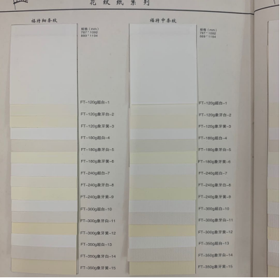Fuxin Paper Products, Stationery, culture and Office Supplies are available at low prices across the Internet. Each pack contains 250 grams of embossed paper and 100 business card sheets Specification image