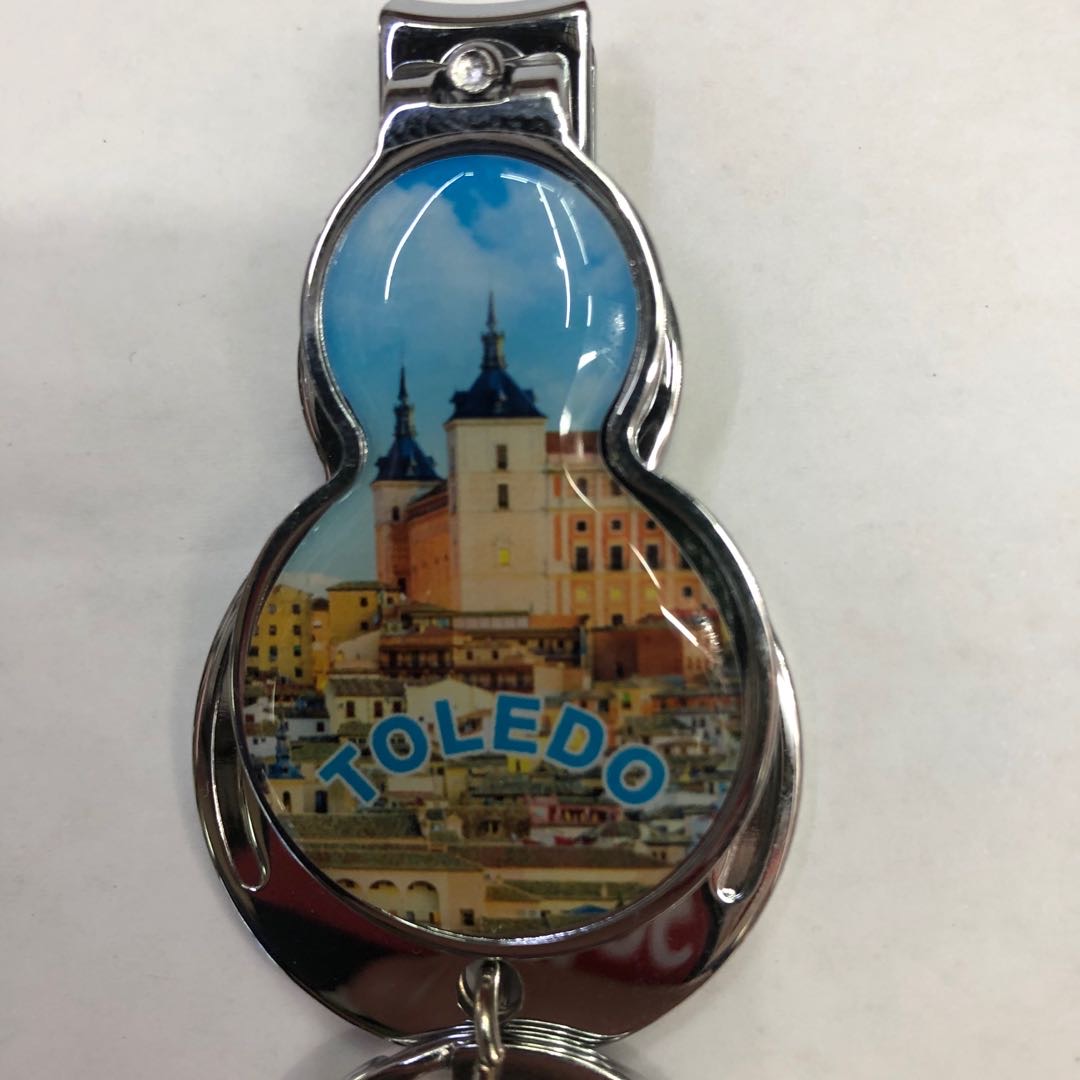 托雷多图案金属指甲剪定制纪念品挂件产品图