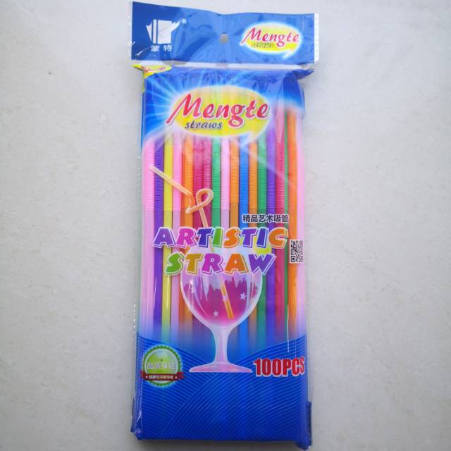 蒙特精品艺术吸管一次性吸管彩色果汁饮料奶茶创意造型艺术吸管