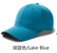 湖蓝色定制印logo刺绣定做棒球帽鸭舌帽渔夫帽