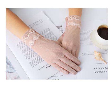 Summer driving suntan gloves sleeve for female non-slip medium ice cream touch screen riding thin summer thumbnail