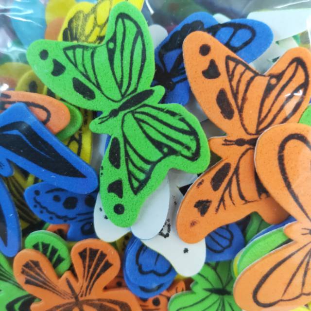 Student supplies: Self-adhesive foam stickers, butterfly stickers details Picture