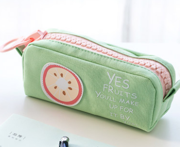 卡通创意简约笔袋角落生物萌物PU皮个性大拉链学生大容量文具袋包