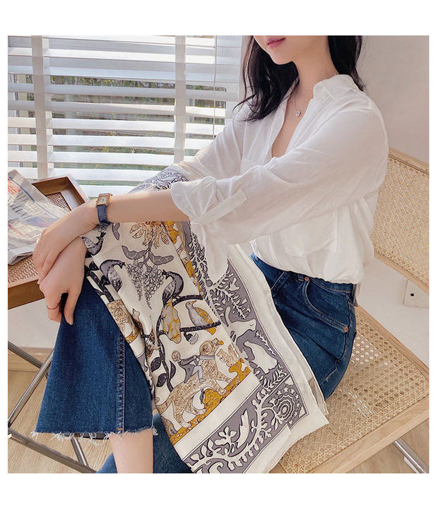 Stylish Casual Scarf Scarf Square Style Scarf Court Style details Picture