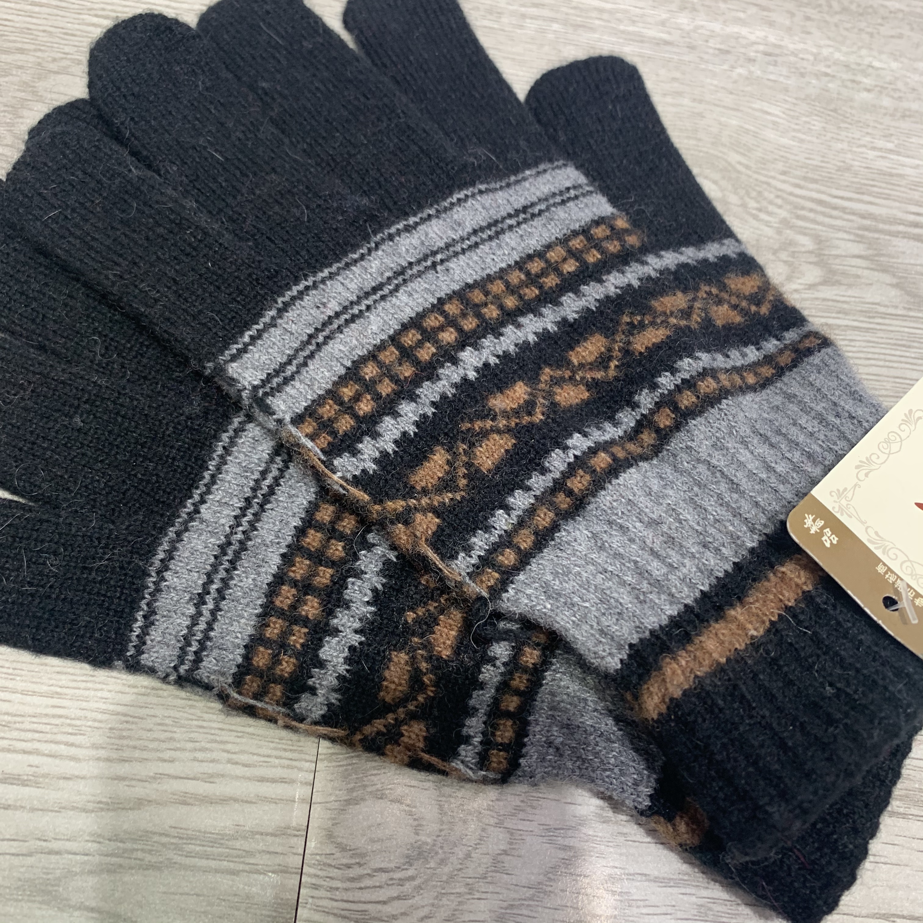 Sanhe Hengtai winter cold-proof wool gloves, full-finger gloves, snowflake gloves, snowfall warm knitted gloves, starting from 480 yuan per box, mixed colors details Picture