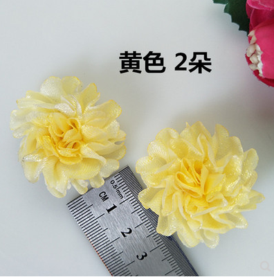 直销diy丝带山茶花缎带花朵手捧花材料diy发饰小花手工配件花苞细节图