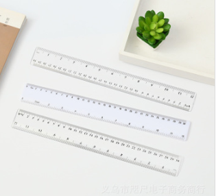 30cm塑料透明直尺考试直尺子测量学生文具刻度尺子