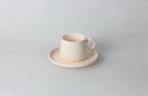 Fashion Style Simple Mix Color 250Cc Pottery Cup And Saucer details Picture